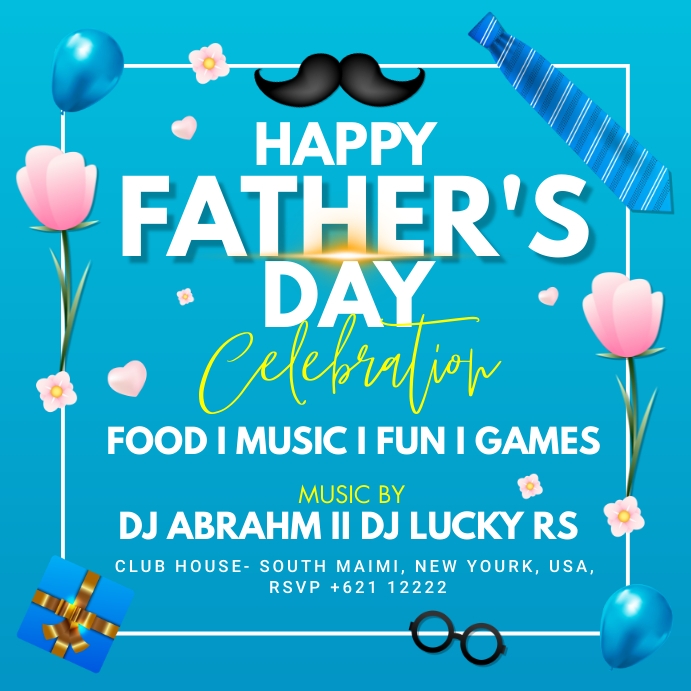 Father's Day Celebration Template Kwadrat (1:1)