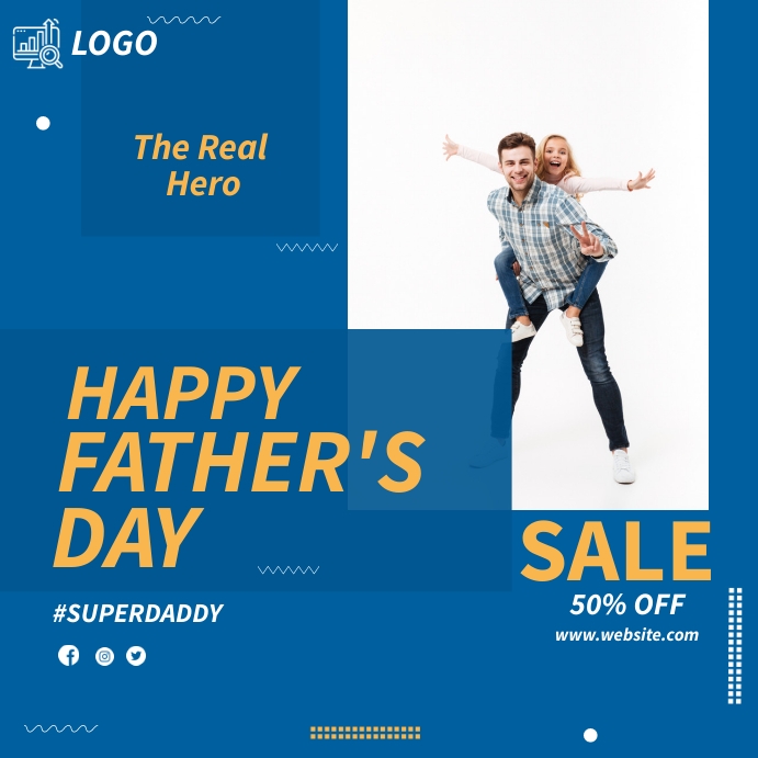 Father's Day sale Instagram Post template