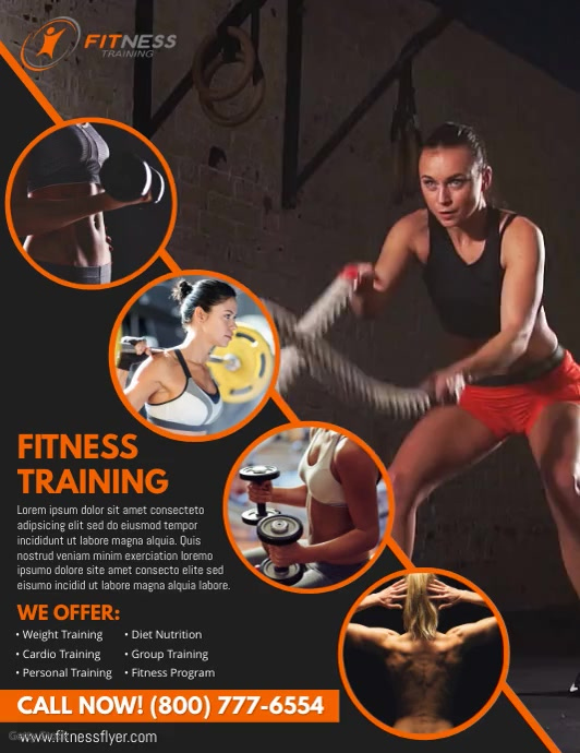 Fitness Pamflet (VSA Brief) template