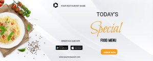 White Food delivery Twitch Profile Banner Template