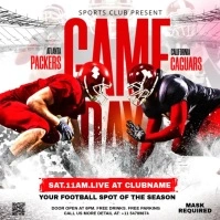 Football flyer Square (1:1) template