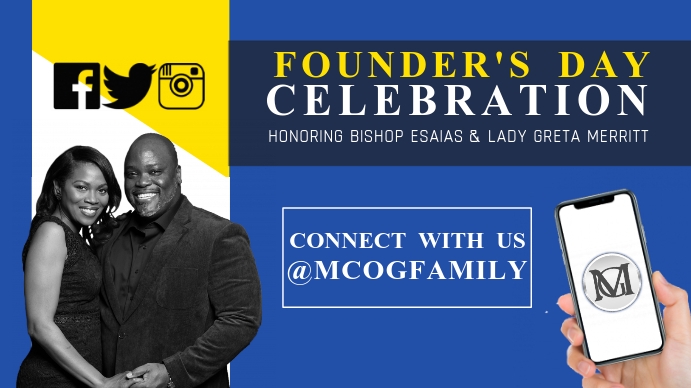 Founder's Day Celebration Flyer Ekran reklamowy (16:9) template