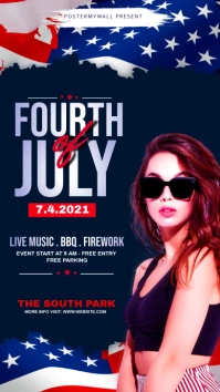 fourth of July Celebration ads Instagram na Kuwento template