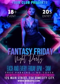 friday night party A6 template