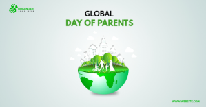 White Global Day of Parents Facebook-annonce Template