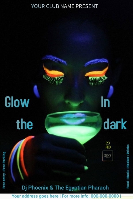Glow In The Dark Template PosterMyWall glow-in-the-dark-template-postermywall