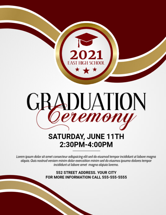 Graduation Ceremony ใบปลิว (US Letter) template