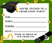 GRADUATION INVITATION Rectángulo Grande template