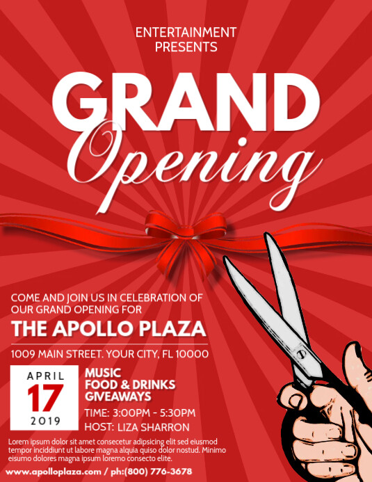 Grand Opening Template PosterMyWall