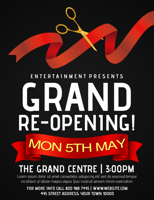 GRAND REOPENING Template PosterMyWall