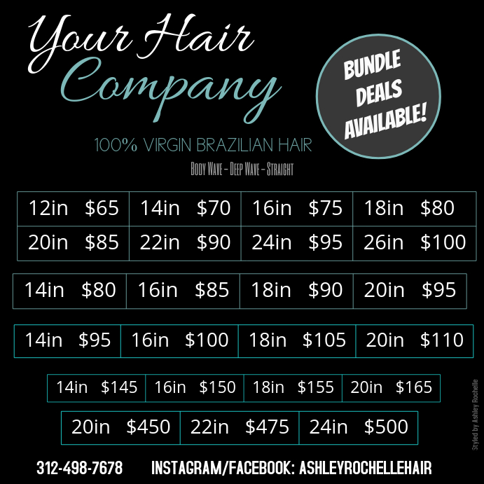 Hair Price List Template Postermywall