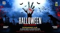 Halloween Party Flyer Facebook Cover Video (16:9) template