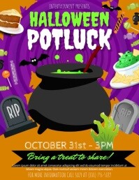 Halloween Potluck Flyer (US Letter) template