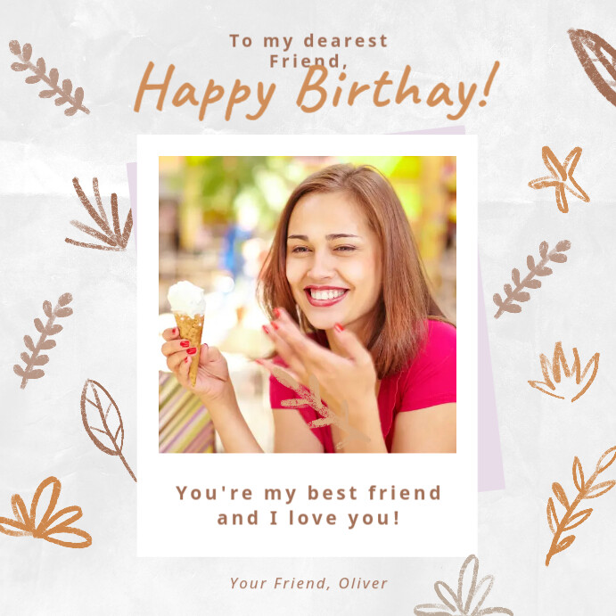 Happy Birthday Instagram Post Greeting Card Template Postermywall