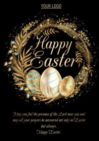 happy easter A3 template