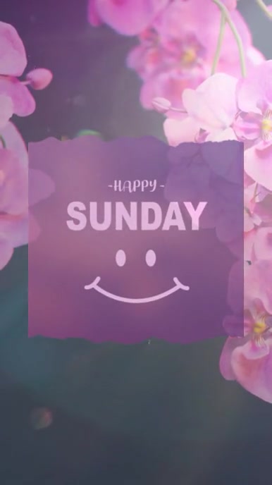happy sunday Digital Display (9:16) template