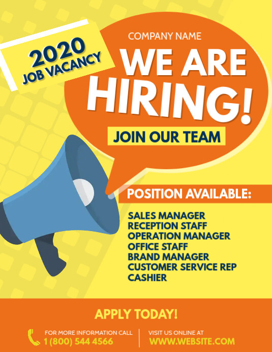 HIRING Template PosterMyWall