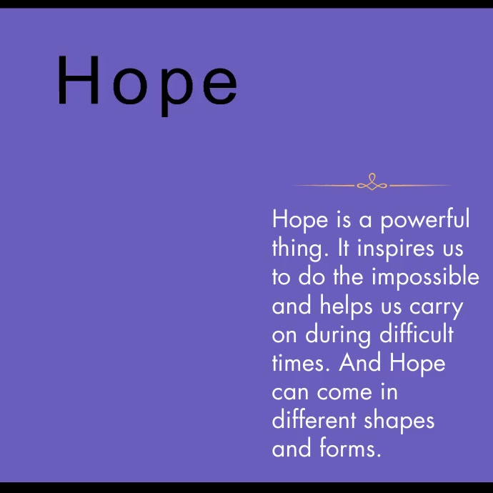 Plantilla de Copy of Hope | PosterMyWall
