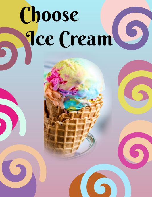 Ice cream Flyer (US Letter) template