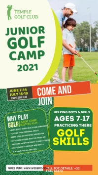 Junior Golf Camp Flyer Instagram Story template