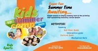 Kids Summer Camp Flyer Immagine condivisa di Facebook template
