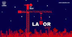 紫色 International Labor Day Isithombe Esabiwe ku-Facebook Template