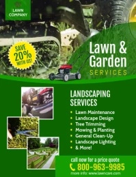LAWN CARE Рекламная листовка (US Letter) template