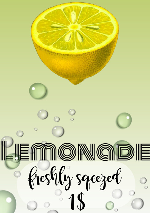 Lemonade Design Ad lemonade flyers Template | PosterMyWall
