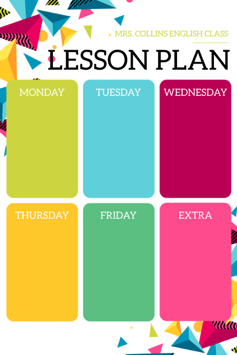 Lesson Guide Sample Poster Lesson Plan Template | PosterMyWall