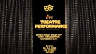 LIVE THEATER PERFORMANCE AD Vídeo de capa do Facebook (16:9) template