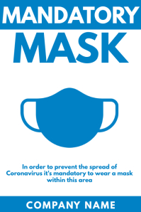 mandatory mask poster design template