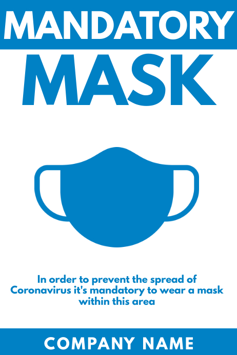 mandatory mask poster design template | PosterMyWall