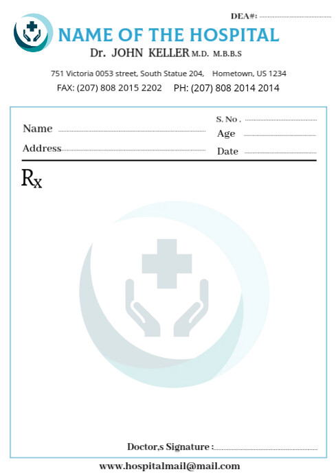 Prescription Template Hd Medicine prescription Template | PosterMyWall