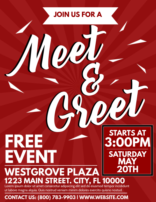 Copy of Copy of Meet & Greet PosterMyWall