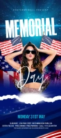 Memorial Day Celebration Flyer Carte à crémaillère template