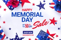 Memorial Day discount ads Banner 4' × 6' template
