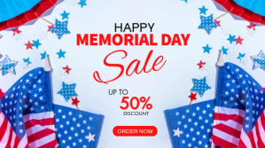 Memorial Day Sale ad 数字显示屏 (16:9) template