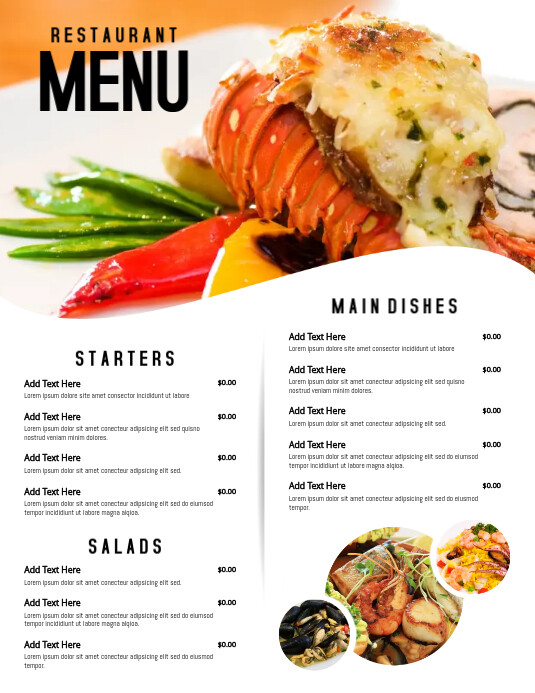 MENU Flyer (US Letter) template