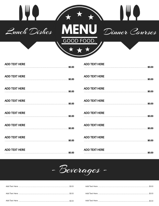 Menu Copy Format Copy of Copy of Menu | PosterMyWall