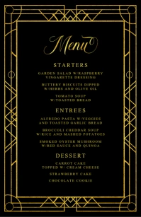 Menu Flyer Half Page Wide template