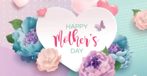 Hvid Mother's Day Celebration Facebook-annonce Template