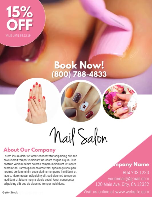 Nail Salon Flyer Sample PDF Template