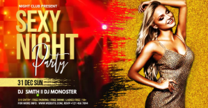 Night Club Flyer Template Facebook-advertentie