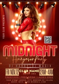 NIGHT CLUB PARTY A5 template