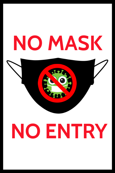 No mask no entry sign Template | PosterMyWall