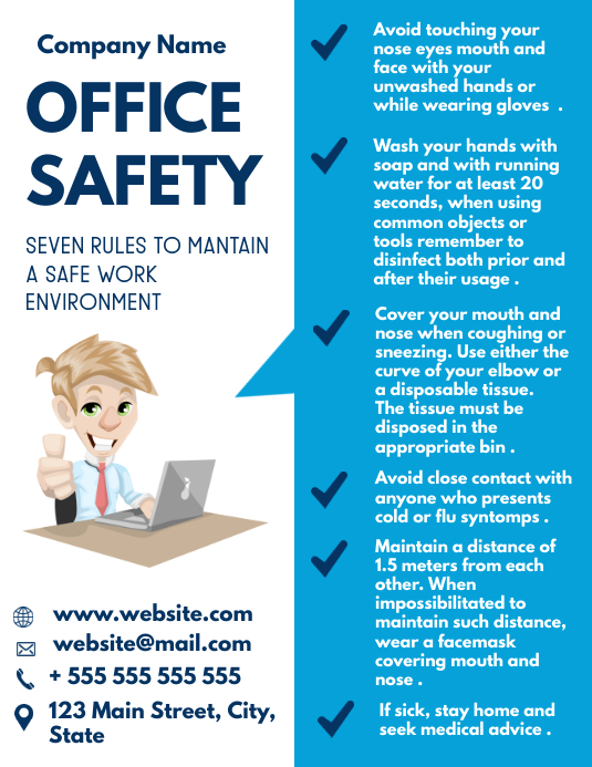 office safety flyer design template PosterMyWall
