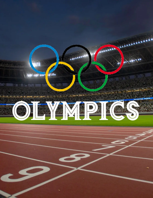 Olympic Lettering Display Olympics Template | PosterMyWall