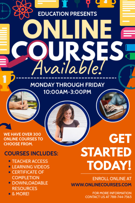 Animation Course Poster Design Online Courses Promotion Template | PosterMyWall