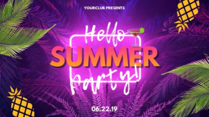 Party Tampilan Digital (16:9) template