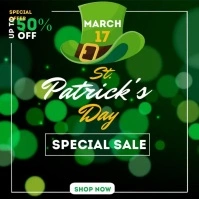 Patrick's Day Sale Cuadrado (1:1) template